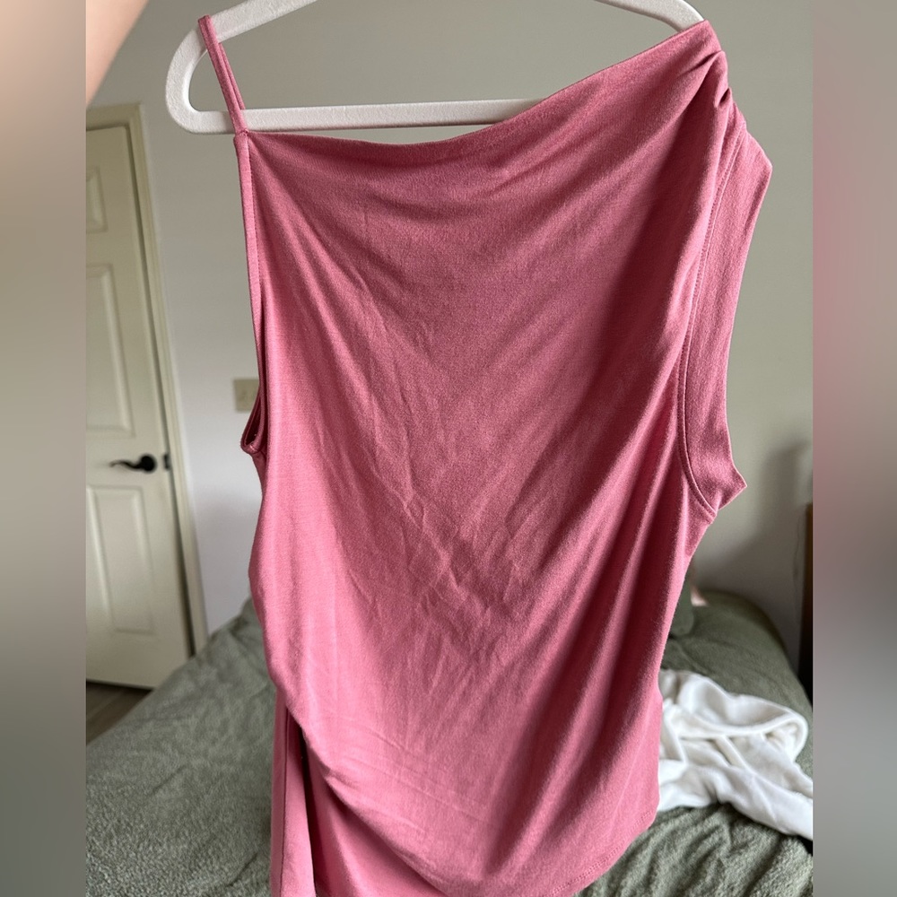 UO mauve ruched tank top blouse